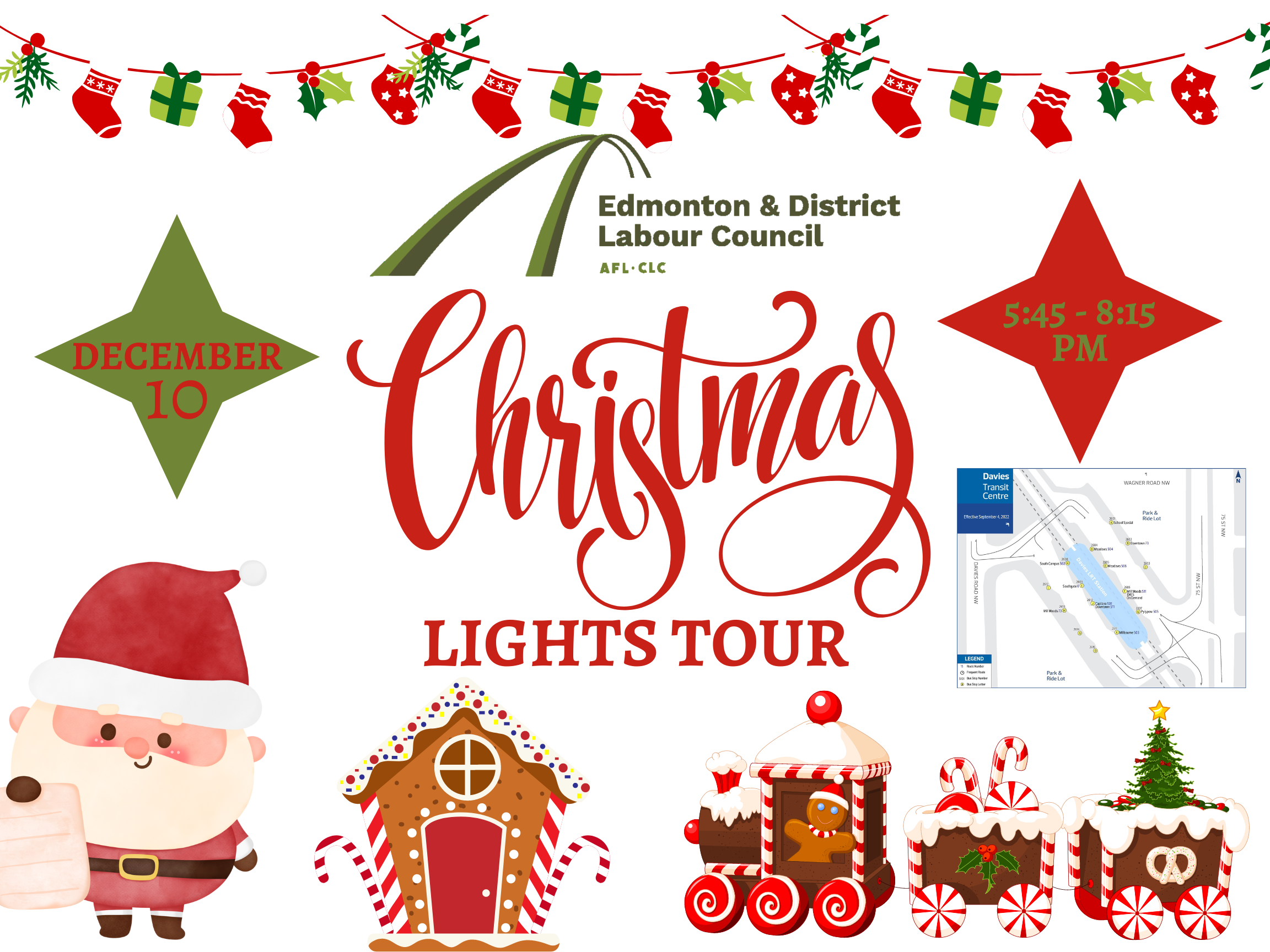 EDLC Christmas Lights Tour Edmonton District Labour Council